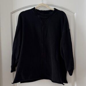 Aerie black long sweatshirt, size XXS